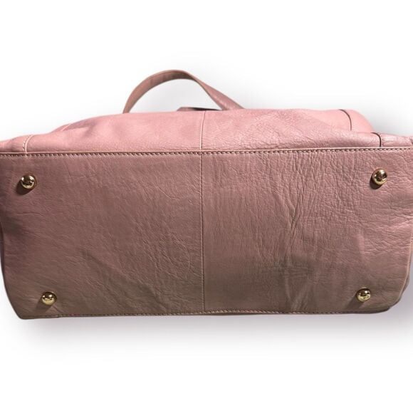 Paul Costelloe Mauve Pink Genuine Leather Large Hobo Bag‎ Retro Handbag - Picture 3 of 9